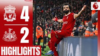 Salah Double Gakpo amp Jones Goals Liverpool 42 Newcastle  Highlights [upl. by Elem]