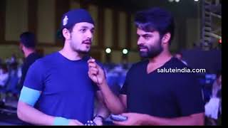 Sai Dharam Tej interviewing Akhil Akkineni for Film Fare Awards 2017 [upl. by Areic]