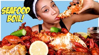 Crawfish King Crab Seafood Boil [upl. by Gotthard]