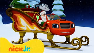 Blaze en de Monsterwielen  Blaze en AJ ontmoeten de kerstman 🎅  Nick Jr Nederlands [upl. by Ennaxxor]