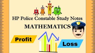 Himachal Pradesh police constable mathematics notes profit and loss [upl. by Aerdnod456]