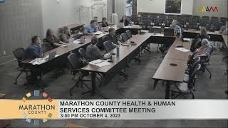 Marathon County Health amp Human Services Committee Meeting  100423 [upl. by Okihsoy353]