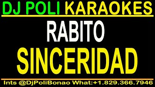 Rabito  Sinceridad KARAOKE CRISTIANO  DJ Poli [upl. by Majka]