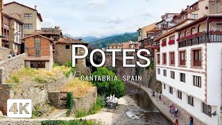 Potes  Charming city in Cantabria Spain  Walking tour  Travel to Spain 4K [upl. by Hamlen618]