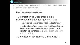 20 FISCA 2021 PPT 1 sources de la fiscalite francaise aspects internationaux I [upl. by Eirena]