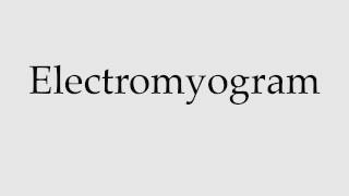 How to Pronounce Electromyogram [upl. by Keverian]