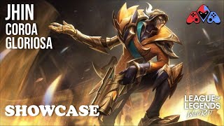 SKIN DE TEMPORADA JHIN COROA GLORIOSA WILD RIFT  CASADOCHAMPIER [upl. by Annayd745]