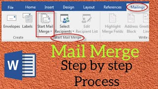 Mail Merge in MS Wordstep by step processhow to create Mail Marge document in ms word [upl. by Tterag176]