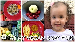 WHAT A VEGAN BABY EATS IN A DAY  OLIVE [upl. by Llenol]