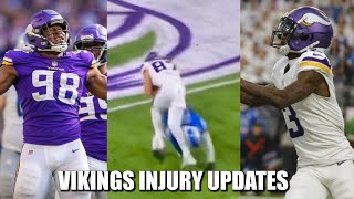 Vikings Injury Updates DJ Wonnum TJ Hockenson Jordan Addison [upl. by Raviv]