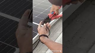 solar panel installation viral3shortideo solarenergy solarelectrical viralshort [upl. by Hcardahs]