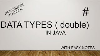 Double Data type in Java [upl. by Eizzik]