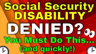 Denied for Social Security Disability Do you appeal or start over [upl. by Aracahs]