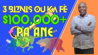 3 BIZNIS KI KA BAW PLIS KE 100000 PA ANE [upl. by Airenahs133]