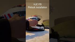 HJC I70 Pinlock installation hjchelmets motorcyclelife motorcyclehelmets pinlock [upl. by Nagar]