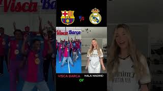 Visca Barca❤️ vs Hala Madrid🤍 football barcelona realmadrid viscabarsa halamadrid trending [upl. by Nerej235]