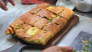 Indonesian Street Food  Minced Beef and Egg Martabak [upl. by Ailegna]