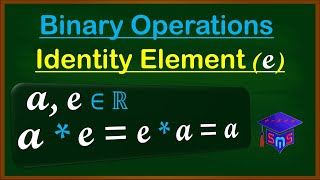 Identity Element  Neutral Element of Binary Operations Made Easy with multiple examples [upl. by Montagna]