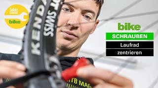 Achter im Laufrad oder Schlag in der Felge Laufräder am Mountainbike zentrieren  Anleitung [upl. by Ahsiliw776]