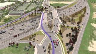 Diverging Diamond Interchange Animation [upl. by Segalman478]