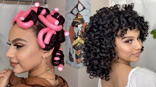 Heatless Flexi Rods  NightMorning Routine [upl. by Corilla]