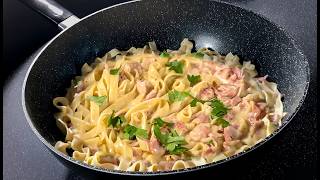 The original recipe for carbonara pasta Very simple very tasty [upl. by Johnson]