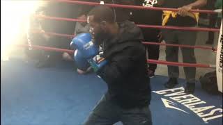 WBC FEATHERWEIGHT CHAMPION GARY RUSSELL JR SHOWS INCREDIBLE SHADOWBOXING SPEED [upl. by Ming]