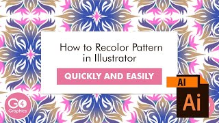 How to Recolor Pattern in Illustrator quickly and easily [upl. by Niwre836]