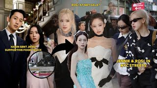 Haein Sent supportive Food Truck to jisoo Jennie amp Rosé In The streets Of NYC  Attendance at Gala [upl. by Damarra]