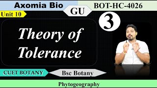 Theory of Tolerance Phytogeography Plant Ecology Bsc Botany 4th sem GU Dr Rajib Axomia Bio [upl. by Cigam]