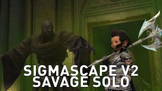 FFXIV  Sigmascape V2 SAVAGE SOLO Warrior Patch 608 [upl. by Lebbie]