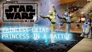 Kinect Star Wars Dance Gameplay Princess Leia dances to quotPrincess in a Battlequot [upl. by Anomer]