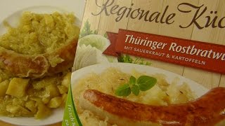 Thuringian Sausage With Sauerkraut amp Potatoes  Thüringer Rostbratwurst Mit Sauerkraut amp Kartoffeln [upl. by Volnay738]