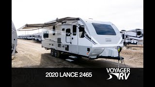 2020 Lance 2465 Travel Trailer RV Video Tour  Voyager RV Centre [upl. by Rodablas]