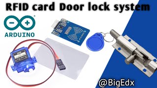 How to make Rfid card door lock system arduino project Rfid [upl. by Akerdnuhs696]