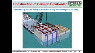 Harbor Engineering  Design of Caisson Breakwaters تصميم حواجز الأمواج القيسونية [upl. by Mercier722]