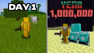 I Survived 1 MILLION Years In Minecraft Hardcore [upl. by Nihhi]