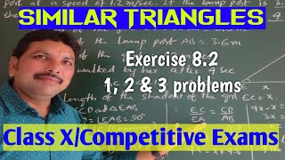 Class X SIMILAR TRIANGLESExercise 82 12amp3 problems [upl. by Ram972]