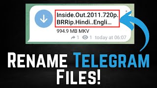 Rename Telegram Files amp Videos with Renamer Bot [upl. by Ormand]