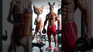 quotThe Unlikely Bond Muscular Kangaroo amp Frail Cat’s Surreal Adventure 🐱🦘💪  Whimsical Talequot [upl. by Rab]