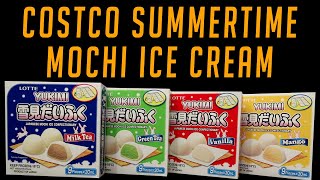 Costco 15 Lotte Mochi Ice Cream Review 🍨🍦  Green Tea Vanilla Mango Milk Tea [upl. by Bordiuk]