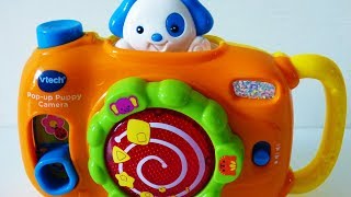 Pop up baby and toddler toy with sounds VTech Snap And Surprise Camera Pop up Puppy Camera [upl. by Ciredor]