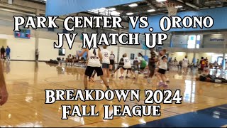 Park Center vs Orono JV Match Up at Breakdown 2024 Fall League [upl. by Henriques]