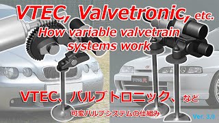 VTEC Valvetronic VVT etc How variable valvetrain systems work [upl. by Willabella296]