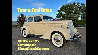 1937 Packard 115 Tour and Test Drive  Charvet Classic Cars [upl. by Allicerp]