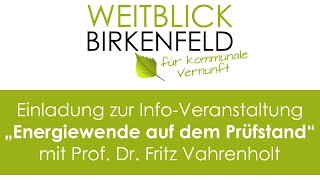 Vortrag von Prof Dr Fritz Vahrenholt am 251024 in Birkenfeld [upl. by Otrebogad]