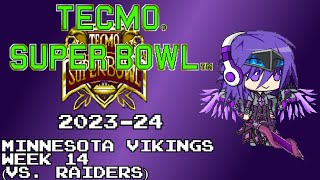 Tecmo Super Bowl 202324 SNES  Minnesota Vikings  Week 14 [upl. by Kuhlman]