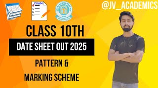 Class 10th maths board exam date sheet amp Pattern Part  1  JV Academics [upl. by Kristen868]