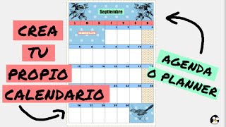 Cómo hacer un CALENDARIO para imprimir  PLANIFICADOR MENSUAL o planner con Openoffice 2017 [upl. by Starlene]