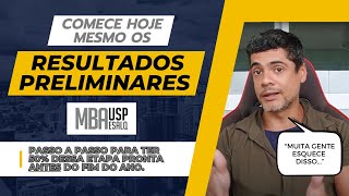 COMO COMEÇAR OS RESULTADOS PRELIMINARES DOS MBA USP ESALQ Plano simples p iniciar antes do natal [upl. by Lav836]